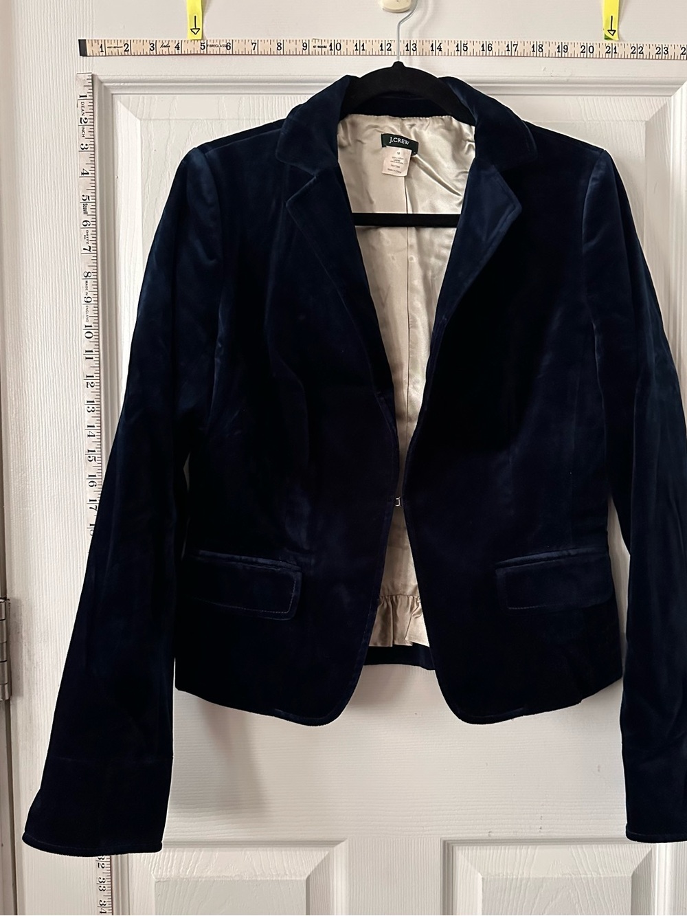 J. Crew Velvet Blazer Jacket in Navy Blue